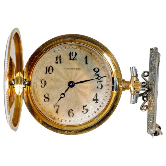 French ornamental, thin gold enamel pendant watch Circa 1910 French ornamental, thin gold enamel pendant watch Circa 1910