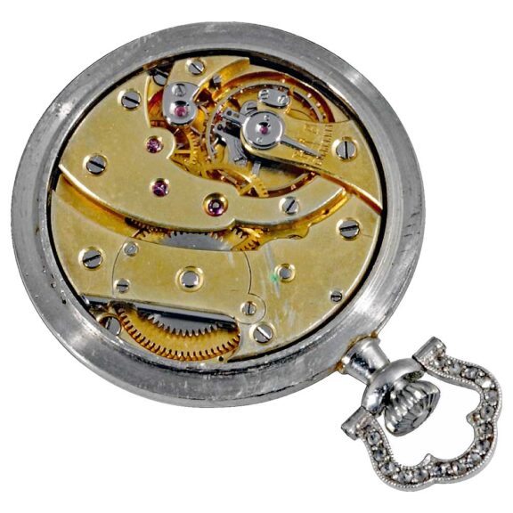 French small decorative white gold pocket watch Circa 1910 French small decorative white gold pocket watch Circa 1910