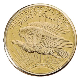 Swiss remarkable small pocket watch in a gold coin Circa 1973