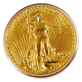 Swiss remarkable small pocket watch in a gold coin Circa 1973