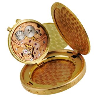 Swiss remarkable small pocket watch in a gold coin Circa 1973