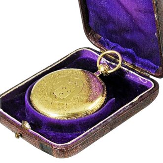 French decorative repeating gold pocket watch Circa 1850