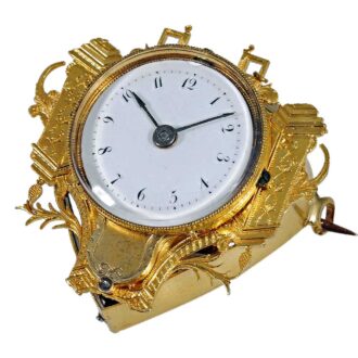 French rare brooch watch with verge escapement Circa 1820