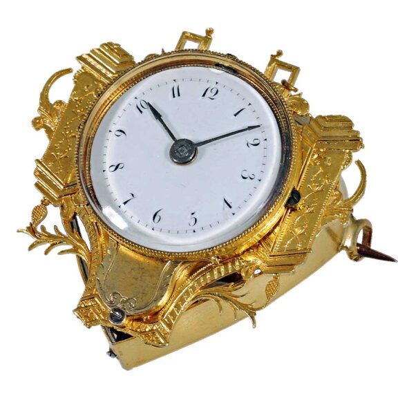 French rare brooch watch with verge escapement Circa 1820 French rare brooch watch with verge escapement Circa 1820