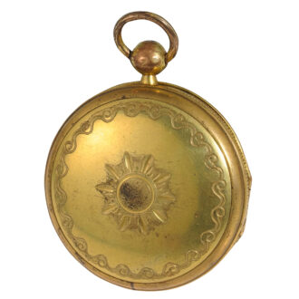 Japanese rare pocket watch in a graven wooden box Circa 1780
