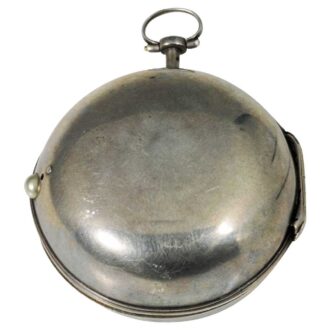 Dutch silver pair cased watch with date indicator circa 1730