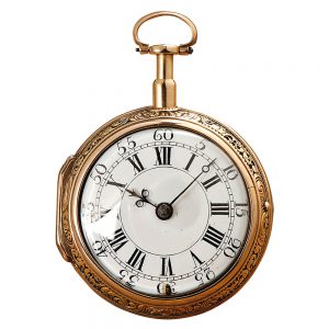 German repeating pair cased verge pocket watch with Circa 1780
