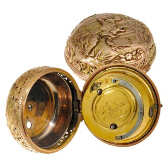 German repeating pair cased verge pocket watch with Circa 1780