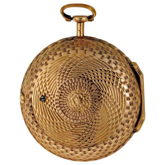 Swiss pocket watch in a lavishly engine turned case Circa 1800 Swiss pocket watch in a lavishly engine turned case Circa 1800