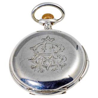 Swiss silver minute repeating pocket watch Circa 1890