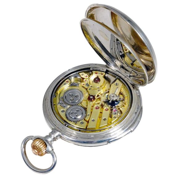 Swiss silver minute repeating pocket watch Circa 1890 Swiss silver minute repeating pocket watch Circa 1890