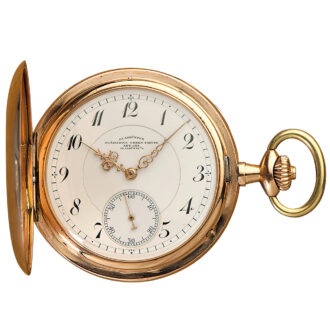 German 14k pink gold Glashütte pocket watch Circa 1905