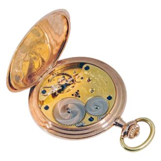German 14k pink gold Glashütte pocket watch Circa 1905
