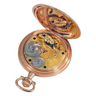 German 14k pink gold Glashütte pocket watch Circa 1905