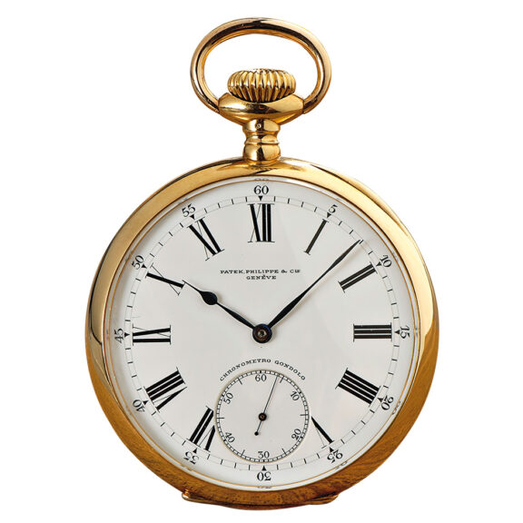 Swiss gold "Chronometro Gondolo" pocket watch Circa 1908
