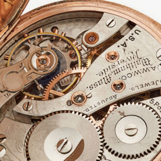 An American Waltham in a gold 9k full hunter case Circa 1890