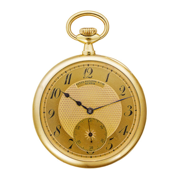 Swiss gold open faced Art Deco dress watch Circa 1905.