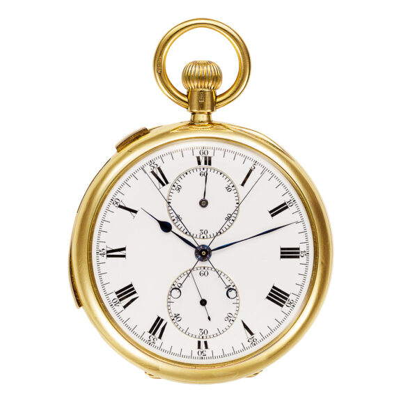 Swiss gold repeating split-seconds lever chronograph Circa 1907