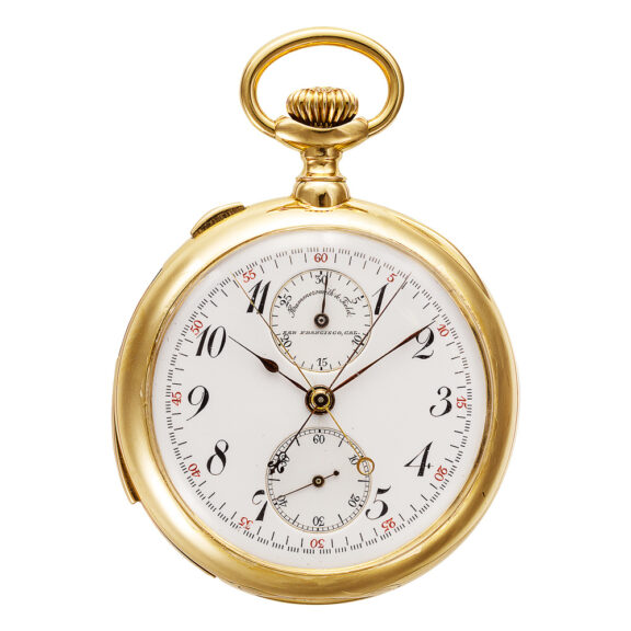 Swiss gold repeating split-seconds chronograph Circa 1895