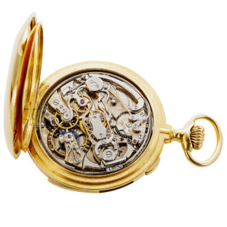 Very fine French 18K gold verge watch with date Circa 1793