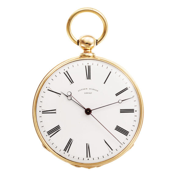 Swiss 18K gold cylinder watch with seconde morte Circa 1850