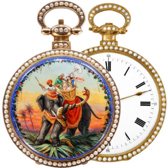 English gilded duplex watch for the Chinese market Circa 1870