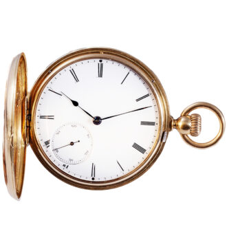 Swiss pocket watch with early keyless-winding system Circa 1860