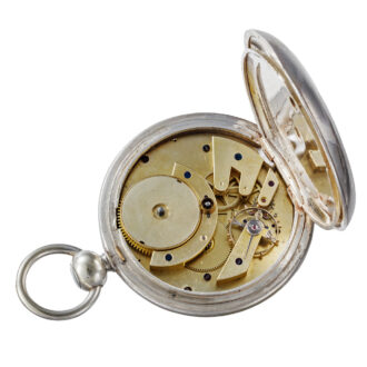 Large Swiss silvered lever deck watch Circa 1868