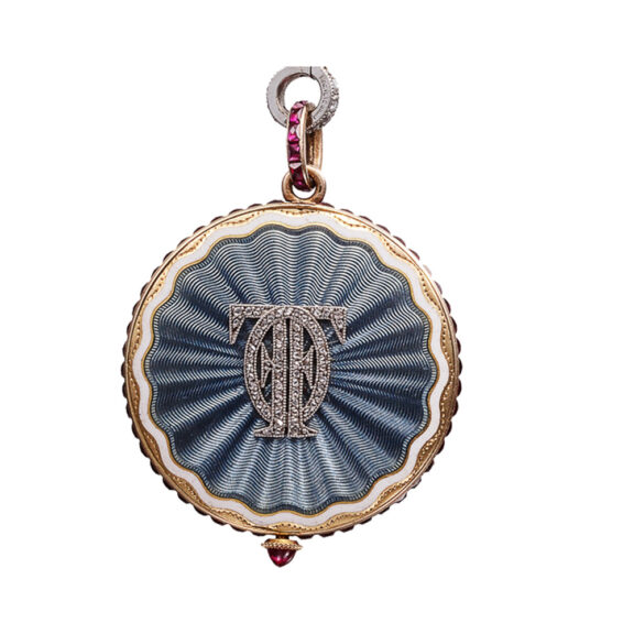 Rare French slim gold Art Deco style lapel watch Circa 1910