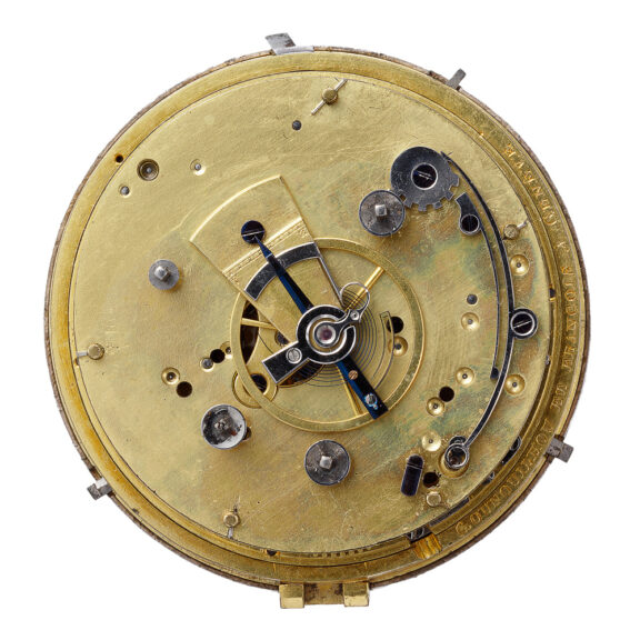 French gold pocket watch with champlevé enamel decor Circa 1830 French gold pocket watch with champlevé enamel decor Circa 1830