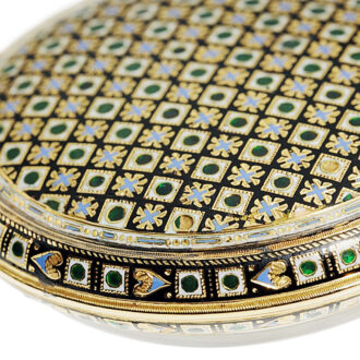 English gold/enamel centre seconds duplex watch Circa 1820 English gold/enamel centre seconds duplex watch Circa 1820