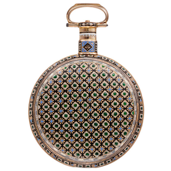 English gold/enamel centre seconds duplex watch Circa 1820 English gold/enamel centre seconds duplex watch Circa 1820