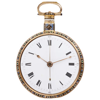 English gold/enamel centre seconds duplex watch Circa 1820 English gold/enamel centre seconds duplex watch Circa 1820