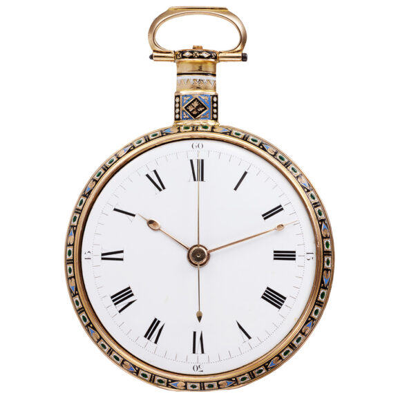English gold/enamel centre seconds duplex watch Circa 1820 English gold/enamel centre seconds duplex watch Circa 1820