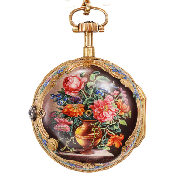 French decorative pocket watch with matching châtelaine Circa 1760 French decorative pocket watch with matching châtelaine Circa 1760