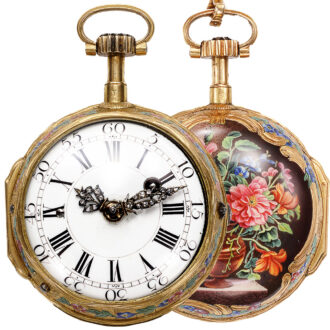 French decorative pocket watch with matching châtelaine Circa 1760