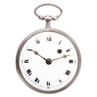 Swiss double-faced pocket watch with mock pendulum Circa 1810