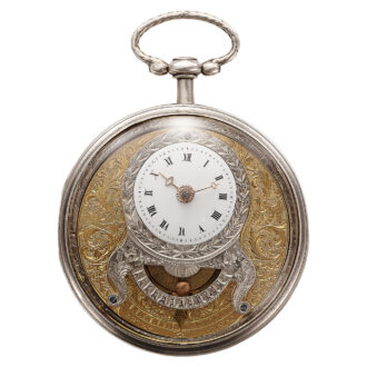 Swiss double-faced pocket watch with mock pendulum Circa 1810