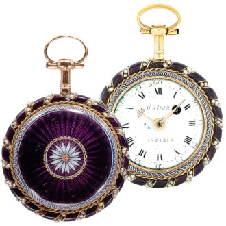 French gold and enamel verge pocket watch Circa 1800