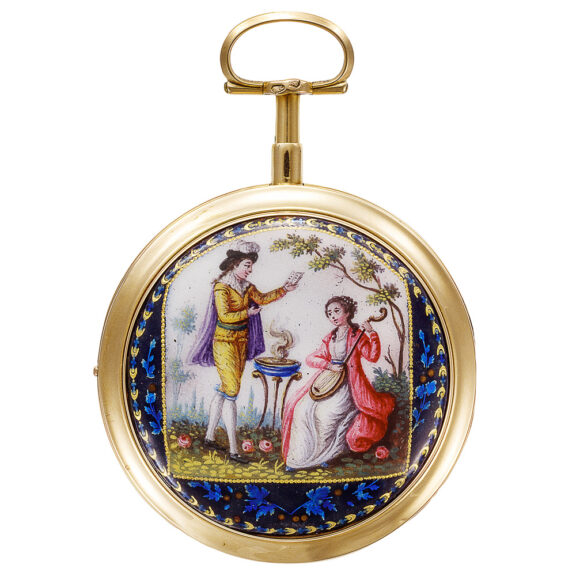 Decorative French 18K gold repeating verge with date Circa 1790 Decorative French 18K gold repeating verge with date Circa 1790