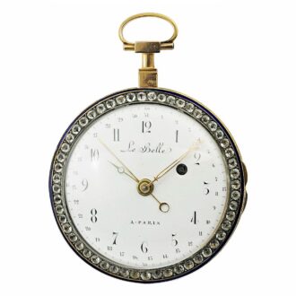 French striking gold verge pocket watch with date Circa 1800