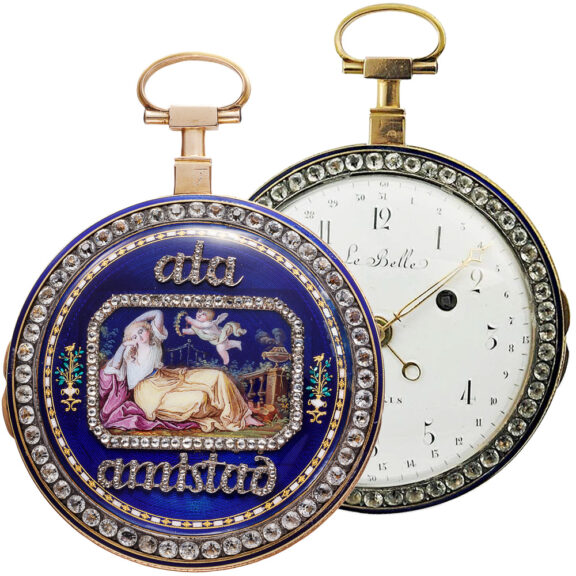 French striking gold verge pocket watch with date Circa 1800