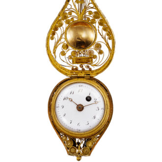 Gold mandolin shape hunting-cased pocket watch Circa 1805