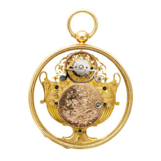 Swiss gold watch with vase shaped movement Circa 1800