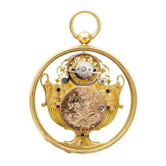 Swiss gold watch with vase shaped movement Circa 1800 Swiss gold watch with vase shaped movement Circa 1800