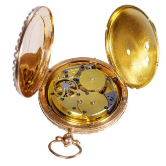Swiss gold musical and automaton cylinder watch Circa 1800-1815