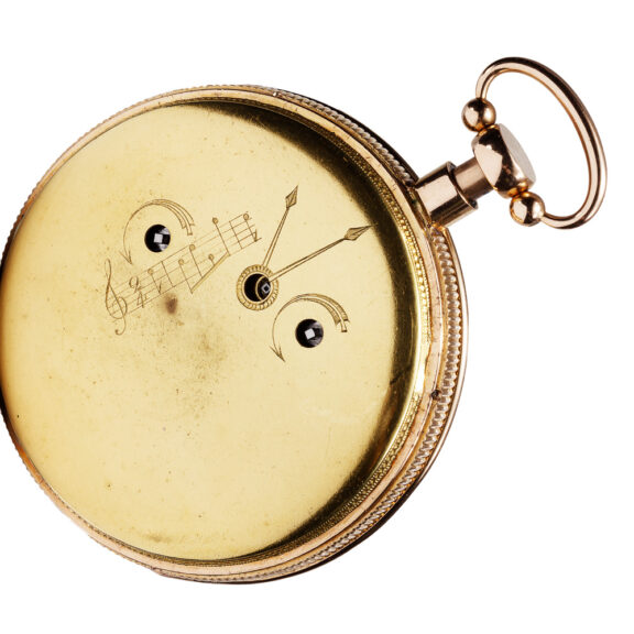 Swiss gold enamel musical and automaton repeater Circa 1810 Swiss gold enamel musical and automaton repeater Circa 1810