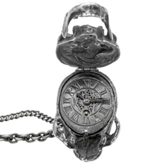 Swiss silver cylinder watch in the form of a skull Circa 1950
