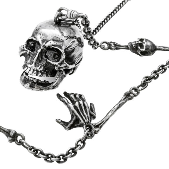 Swiss silver cylinder watch in the form of a skull Circa 1950