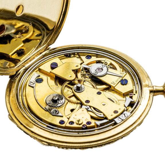 Swiss gold quarter repeating brooch watch Circa 1830 Swiss gold quarter repeating brooch watch Circa 1830